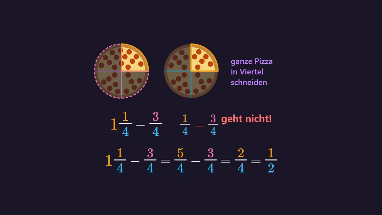 Cortar uma pizza inteira em quartos.