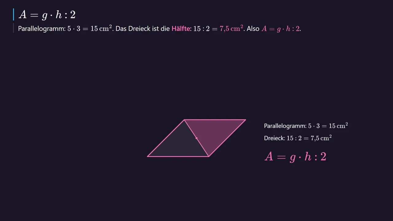 A = g · h : 2.