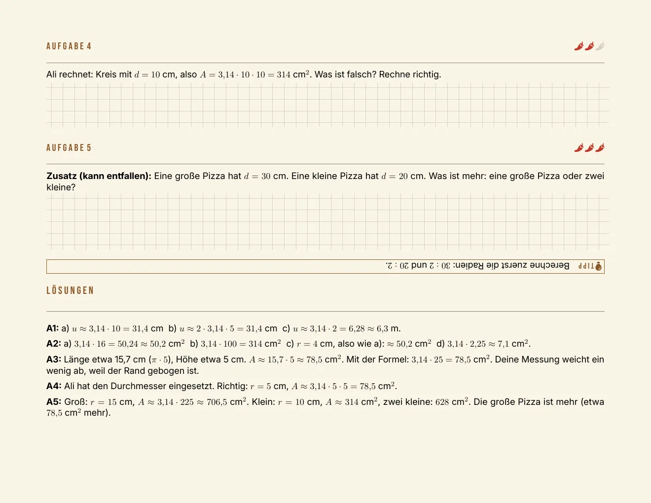 Das Arbeitsblatt – Seite 5