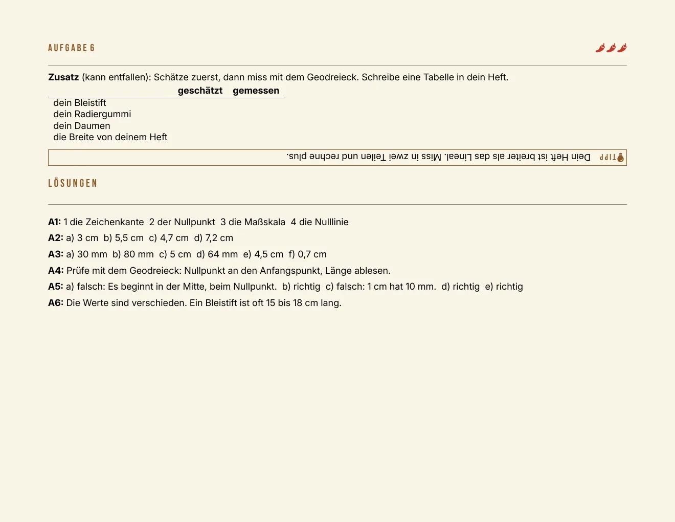 Das Arbeitsblatt – Seite 6