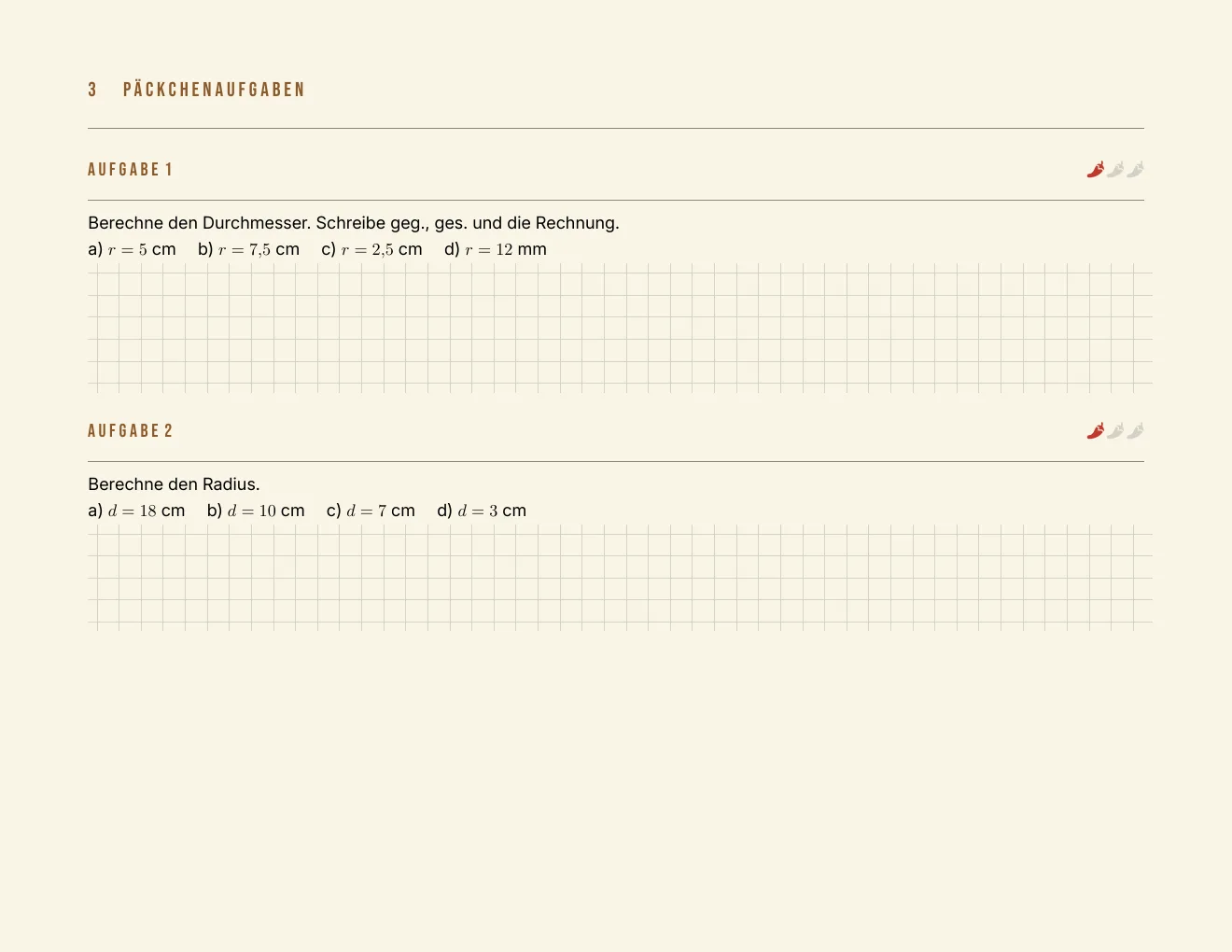 Das Arbeitsblatt – Seite 3