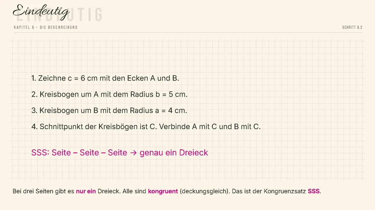 Fehler: Kreisbogen um die falsche Ecke – jetzt ist a = 5 cm.