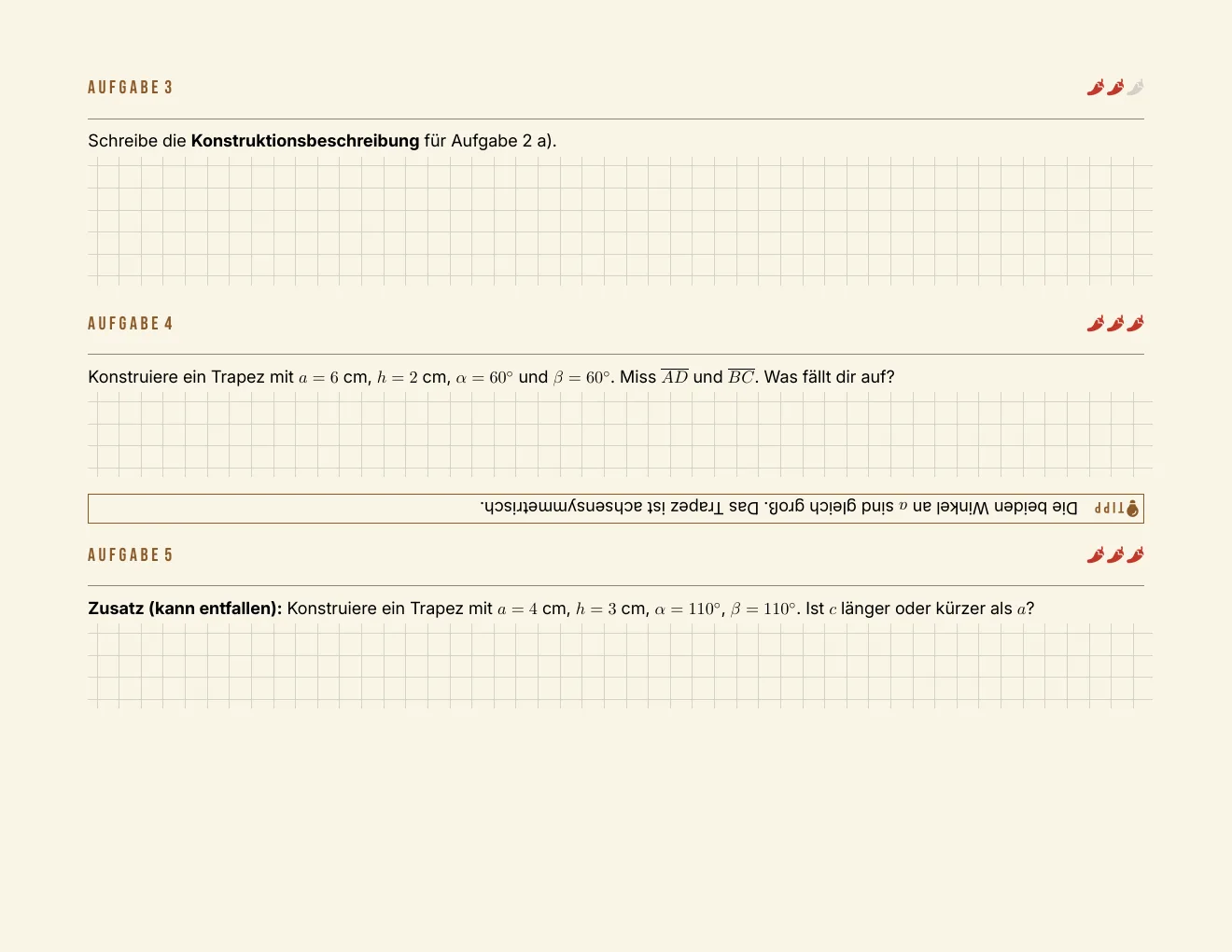 Das Arbeitsblatt – Seite 3