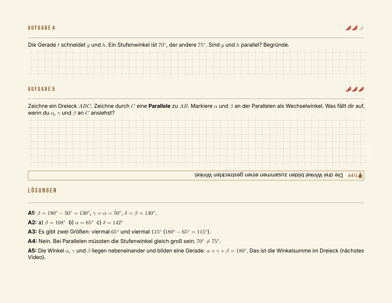 Das Arbeitsblatt – Seite 4