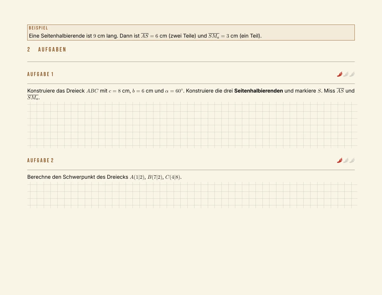 The worksheet – Page 2