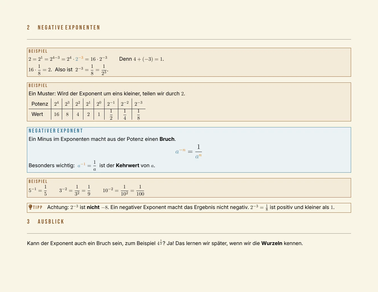 Das Arbeitsblatt – Seite 2
