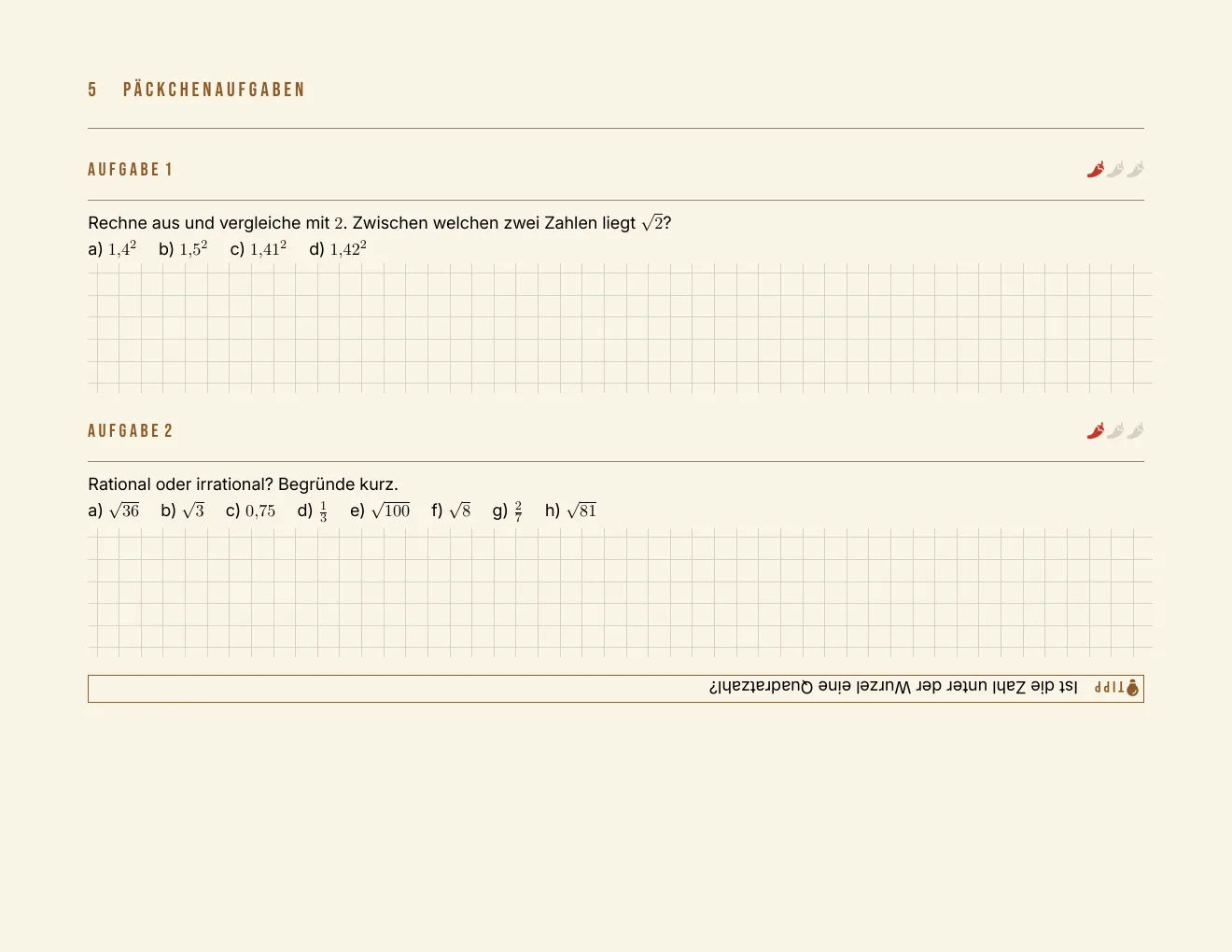Das Arbeitsblatt – Seite 3