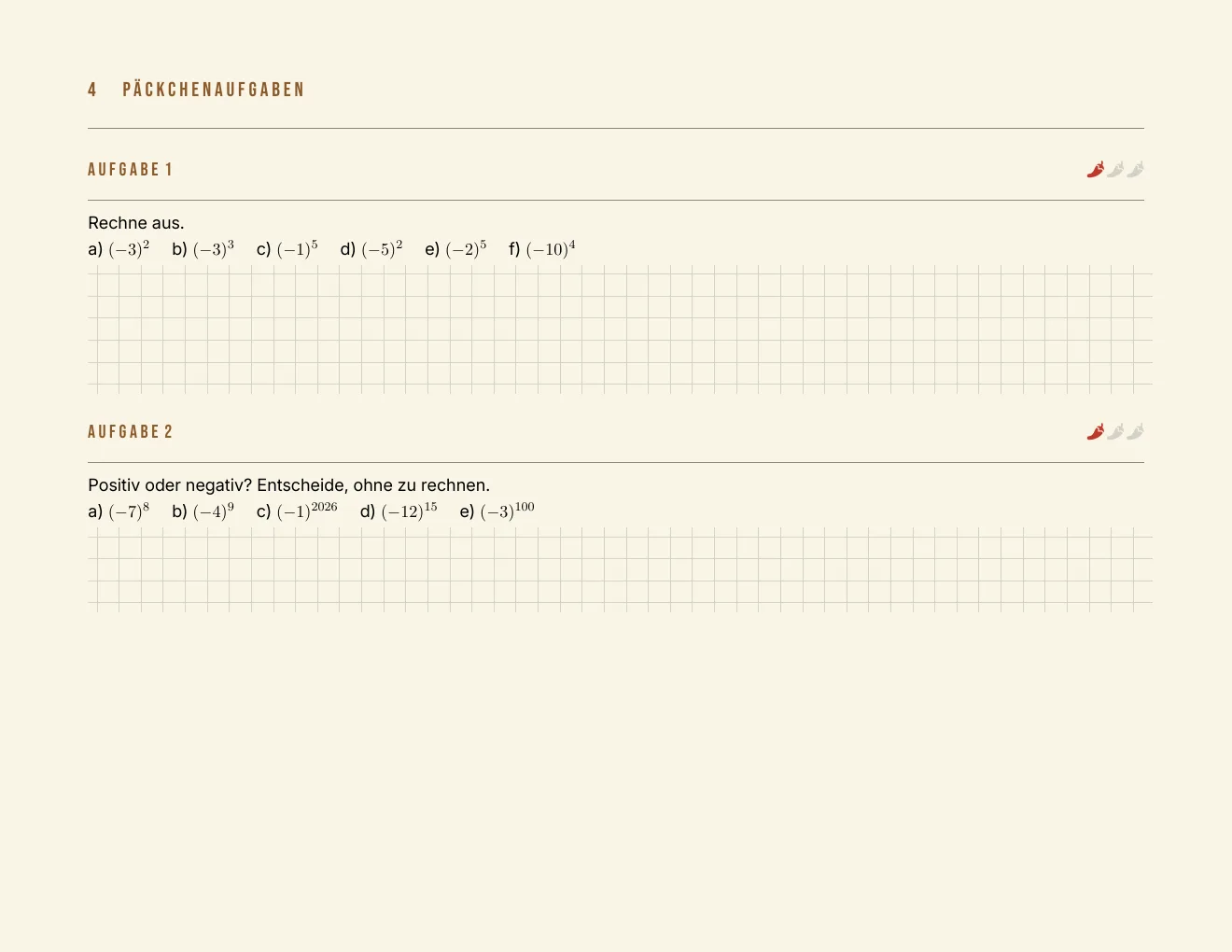 The worksheet – Page 3