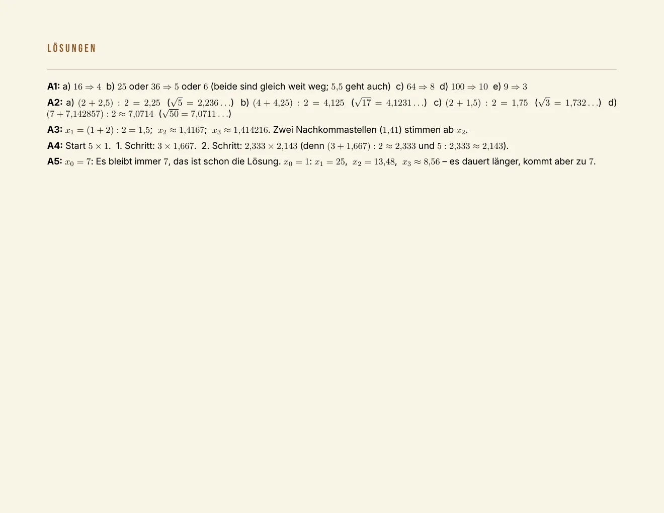 Das Arbeitsblatt – Seite 5
