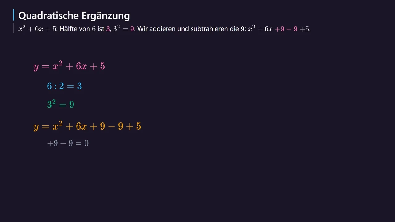 Die 9 addieren und subtrahieren.