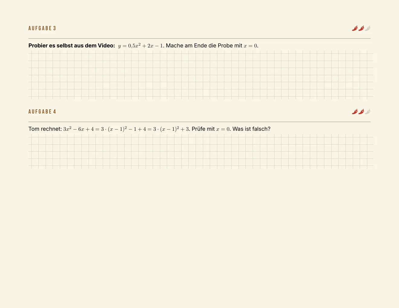 The worksheet – Page 3
