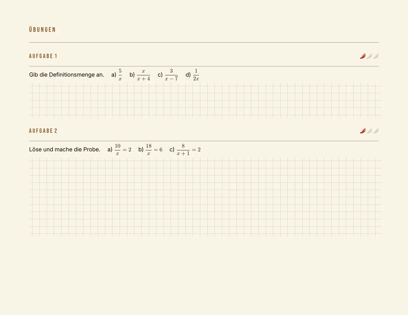 The worksheet – Page 2