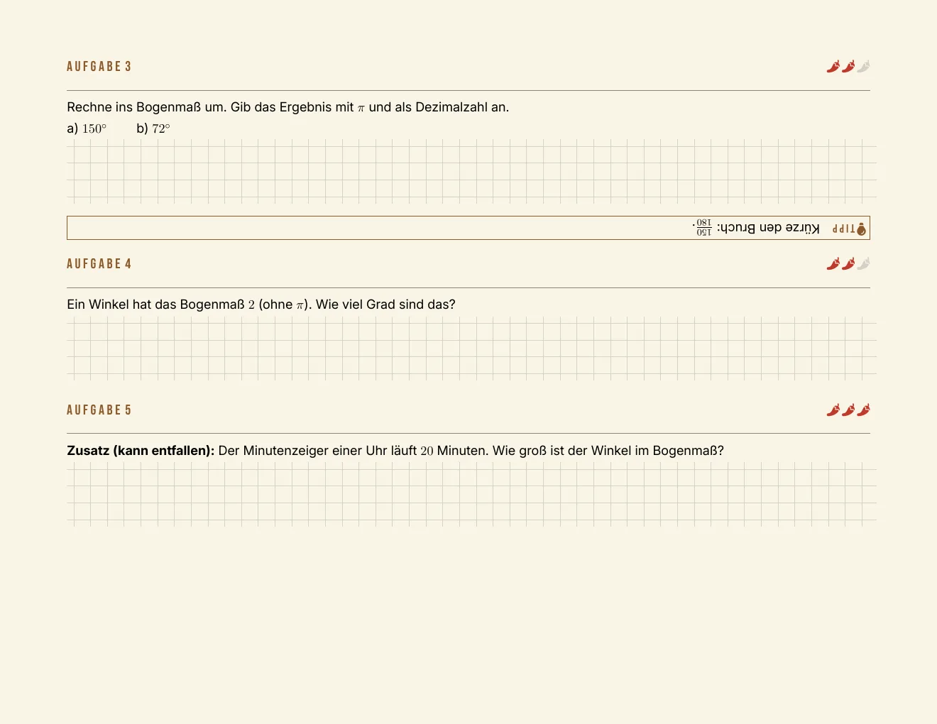 Das Arbeitsblatt – Seite 3