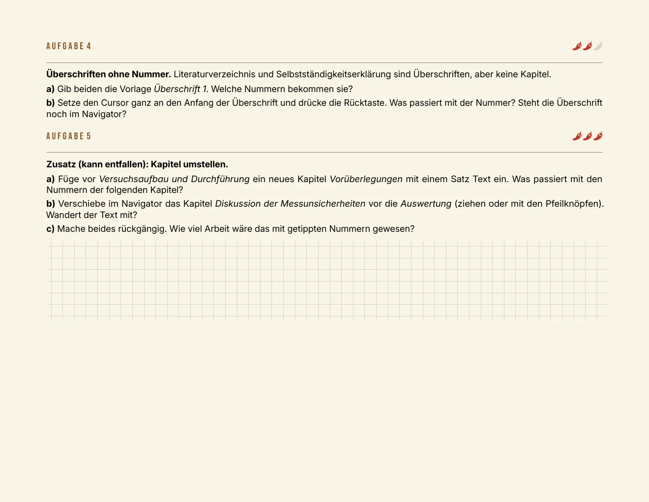 Das Arbeitsblatt – Seite 3