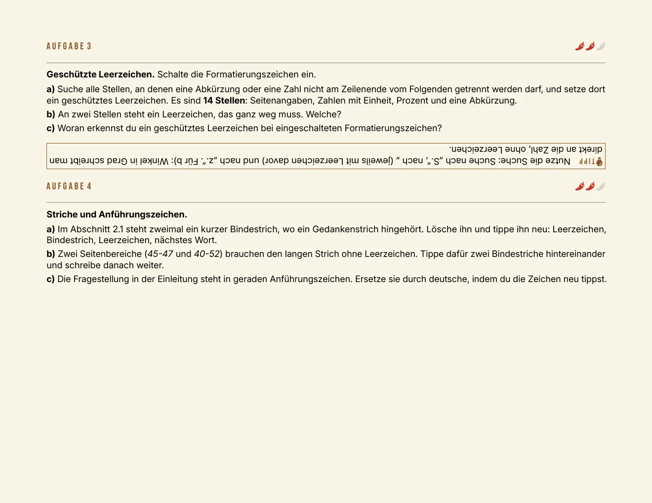 Das Arbeitsblatt – Seite 3