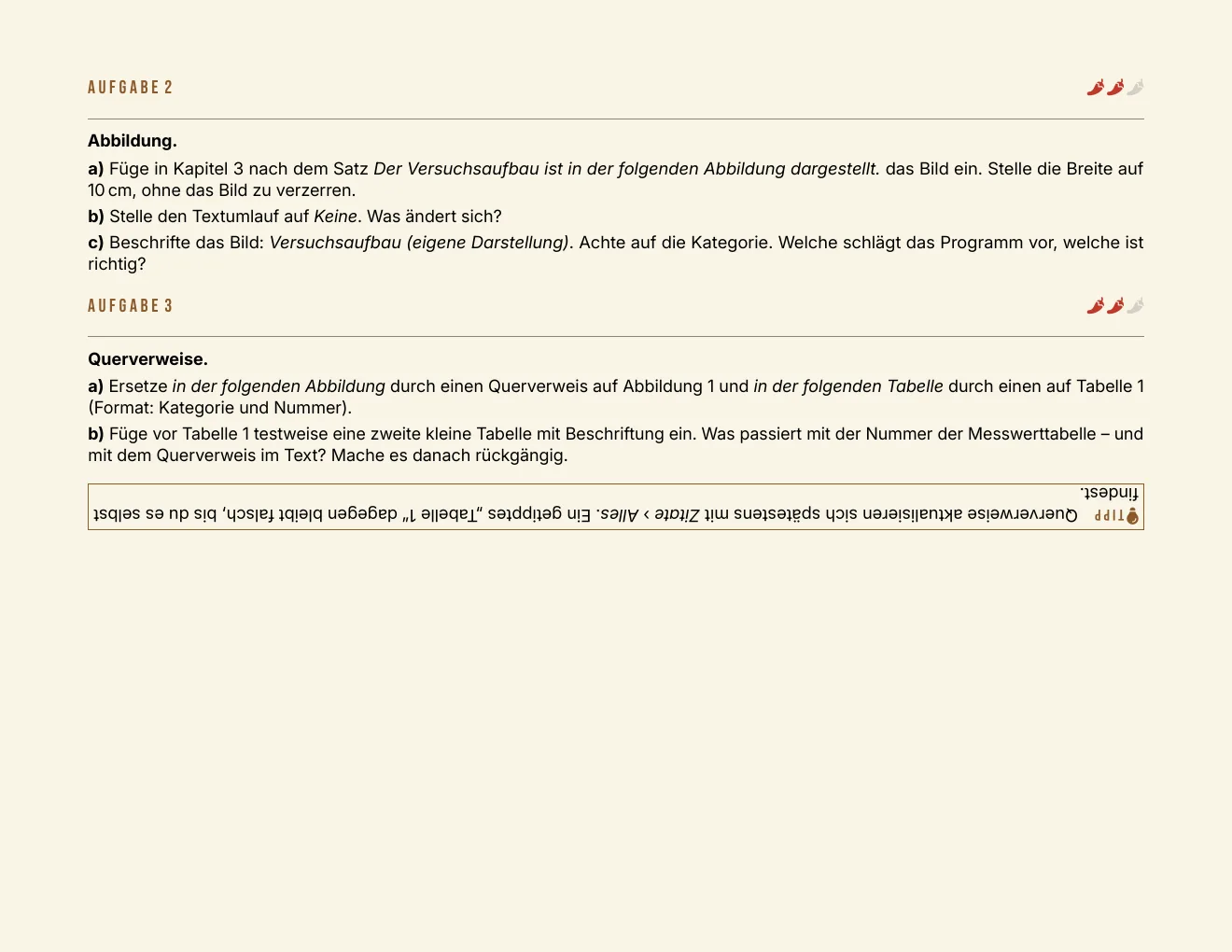 Das Arbeitsblatt – Seite 2