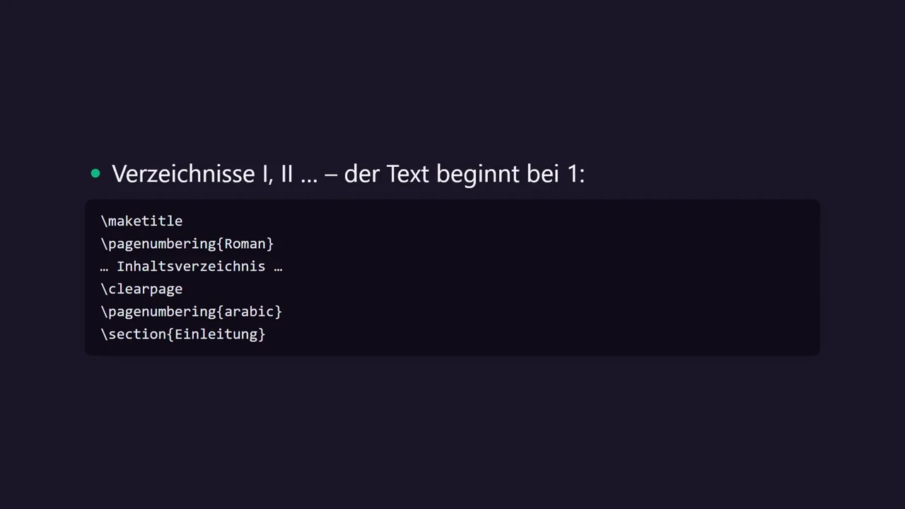 Romeins en Arabisch: elke wissel met \pagenumbering begint de telling opnieuw bij 1.