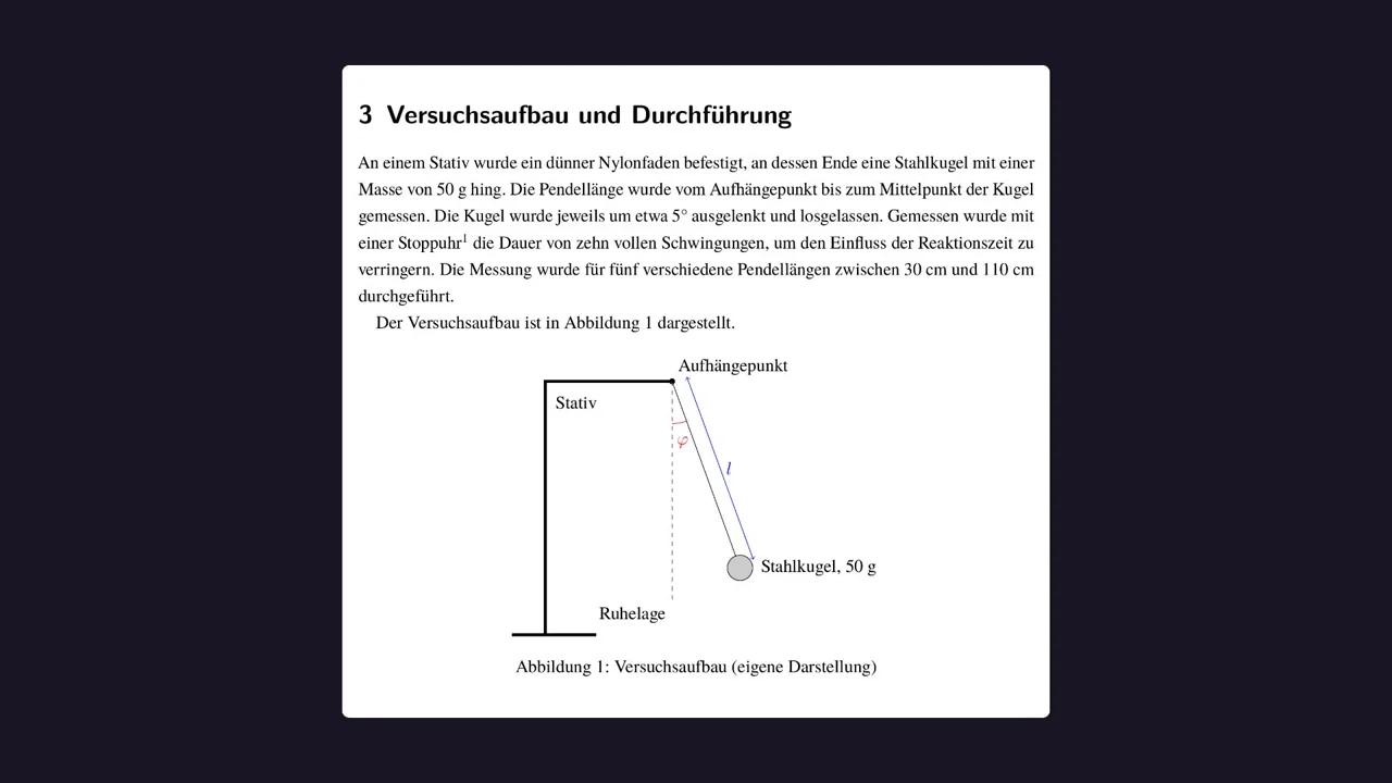 Der Versuchsaufbau als TikZ-Zeichnung; Beschriftung, Nummer und Verweis bleiben.
