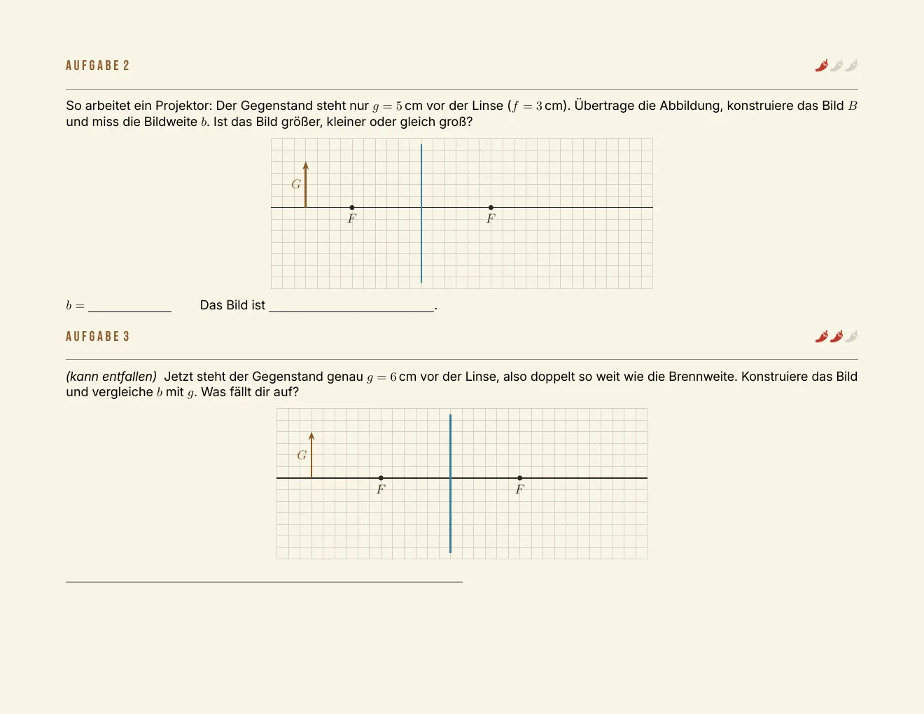 Das Arbeitsblatt – Seite 2